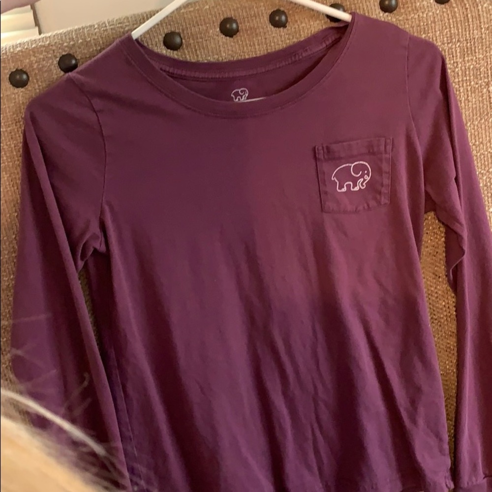 Ivory ella 100% cotton long sleeve shirt (maroon)